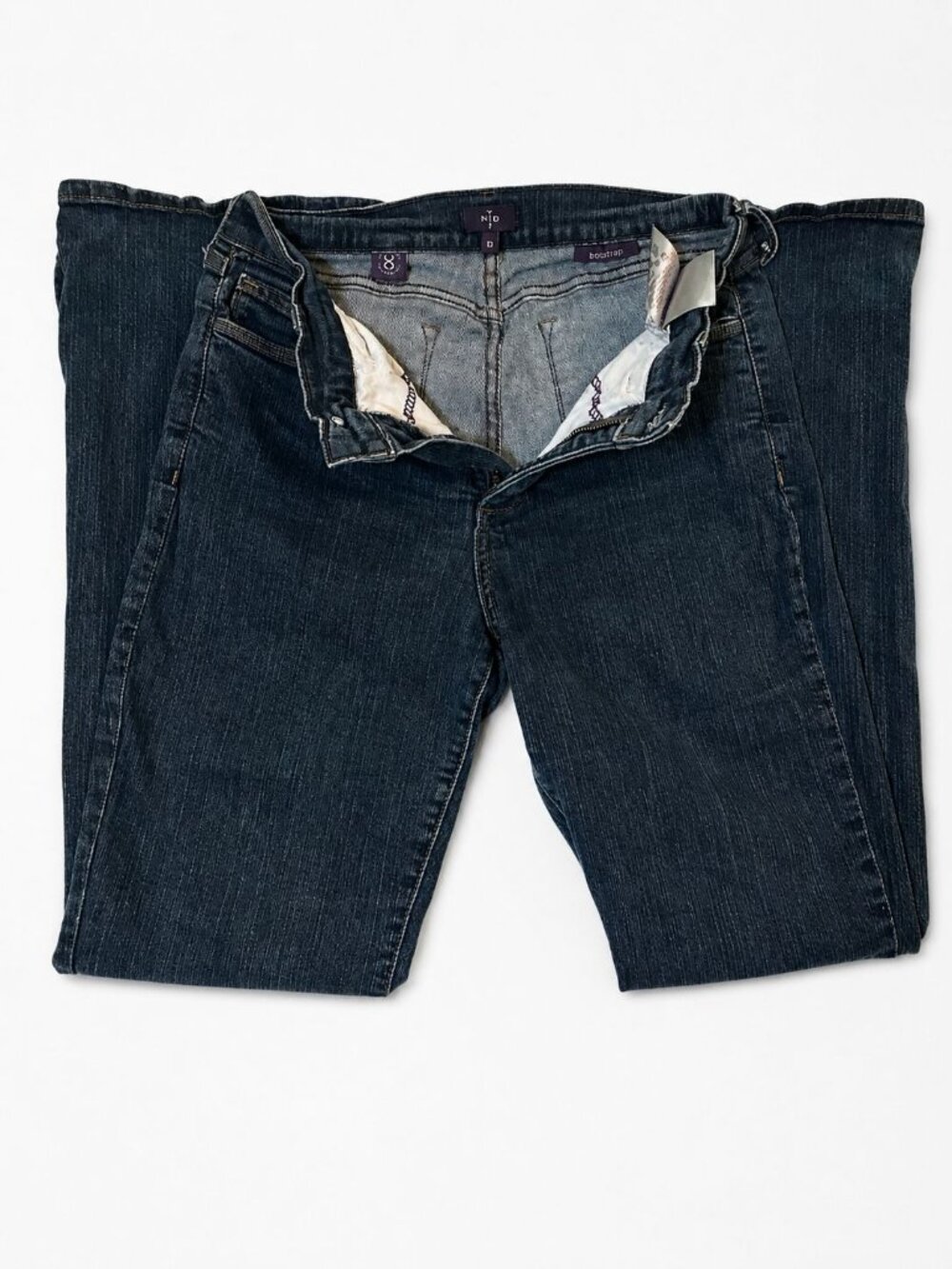 NxD YJ Women's Dark Wash Bootcut Jeans Size 12 Made USA Stretch Denim - Picture 3 of 3